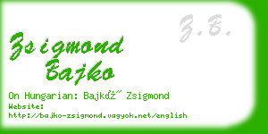 zsigmond bajko business card